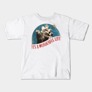 It's a Wonderful Life Distressed Classic Christmas Kids T-Shirt